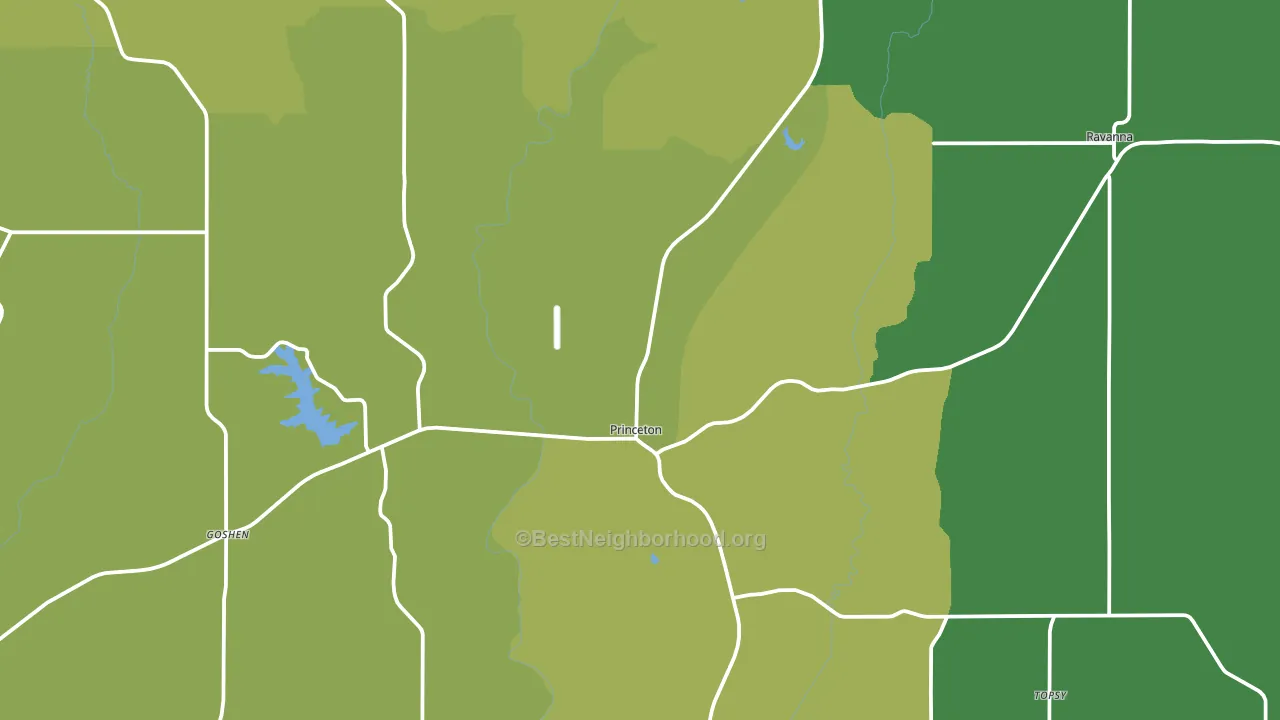 Mercer County, MO block-group voter-turnout map