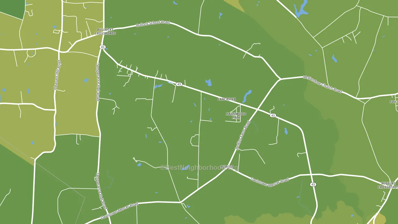 Mercer, NC block-group voter-turnout map