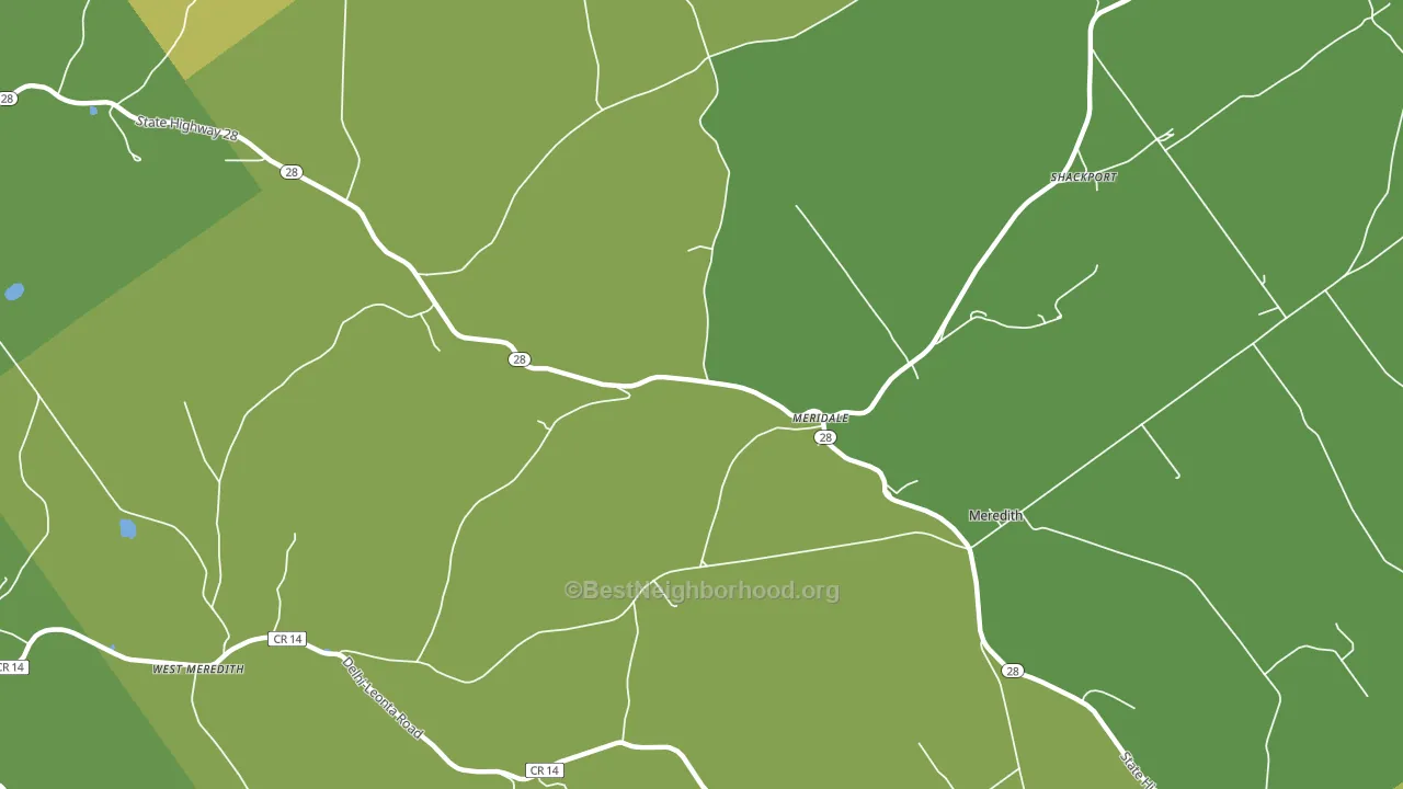 Meridale, NY block-group voter-turnout map