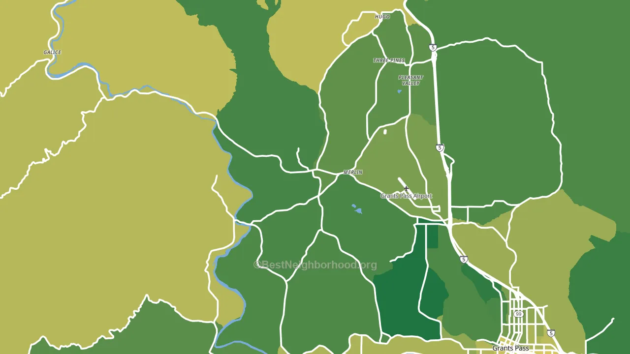 Merlin, OR block-group voter-turnout map