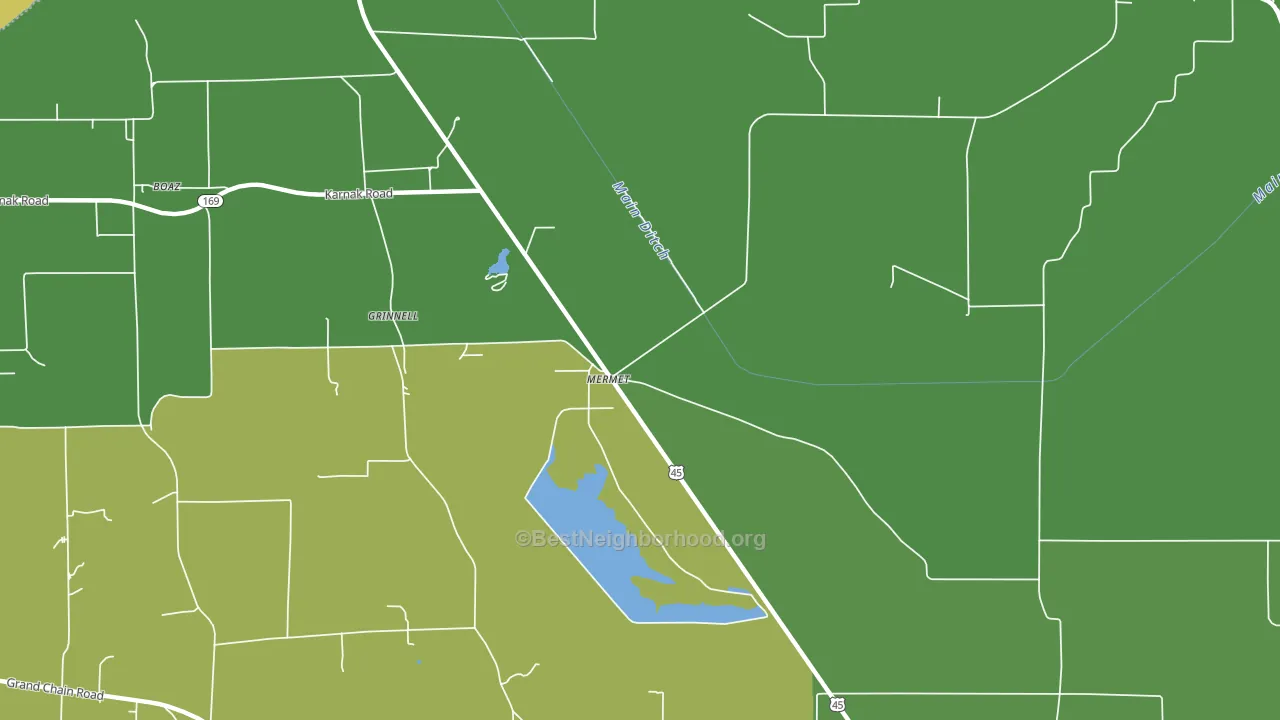 Mermet, IL block-group voter-turnout map