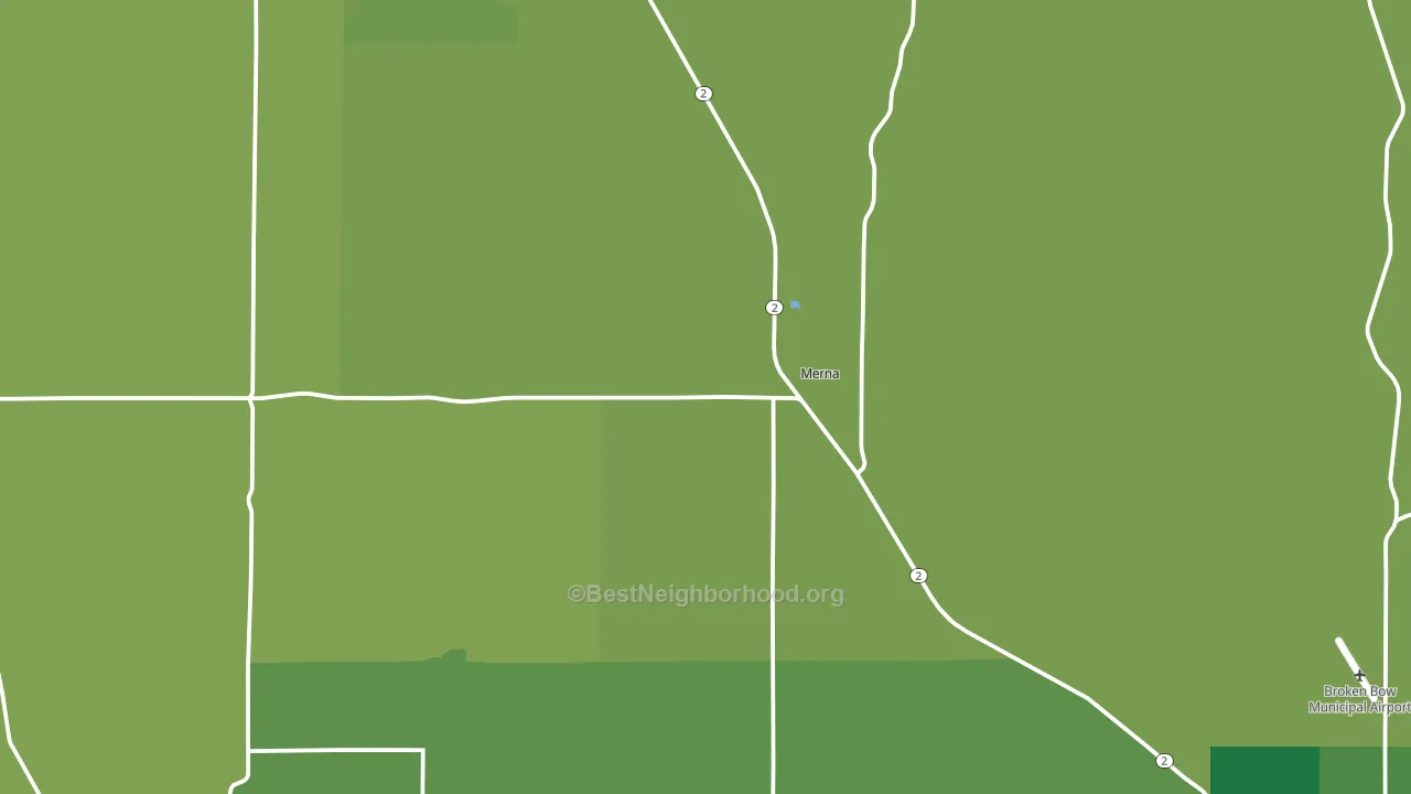Merna, NE block-group voter-turnout map