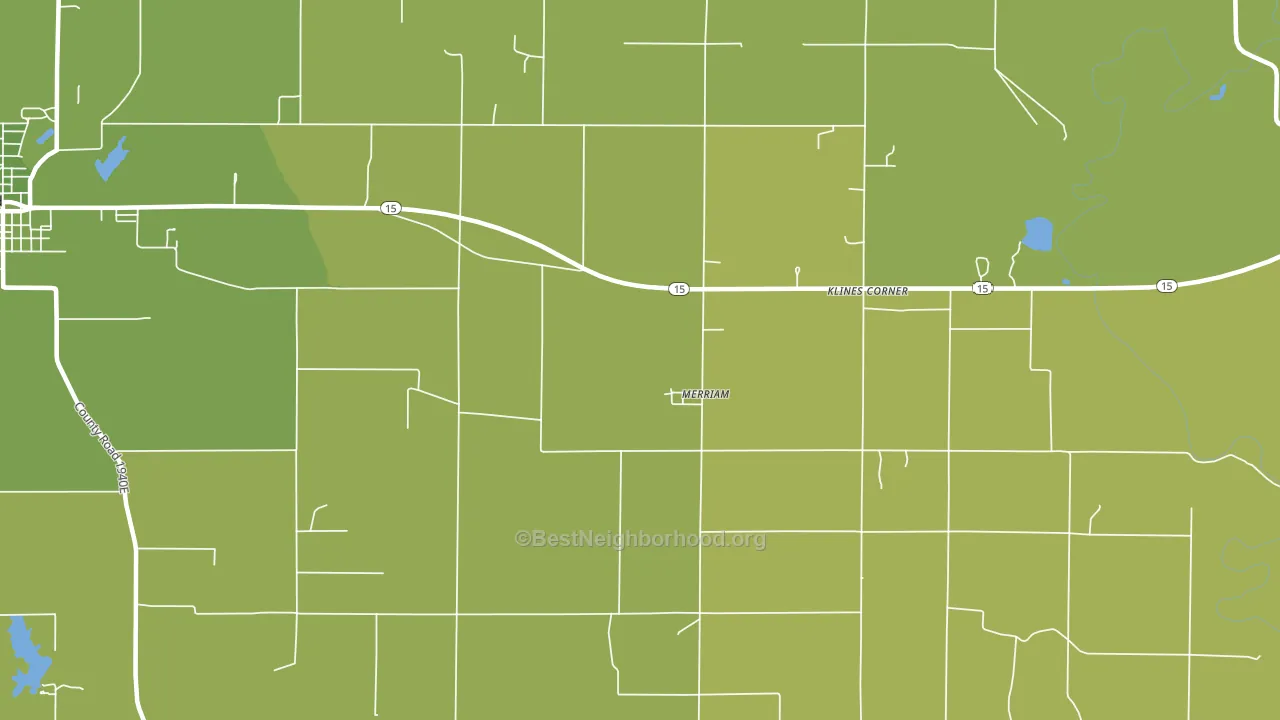 Merriam, IL block-group voter-turnout map