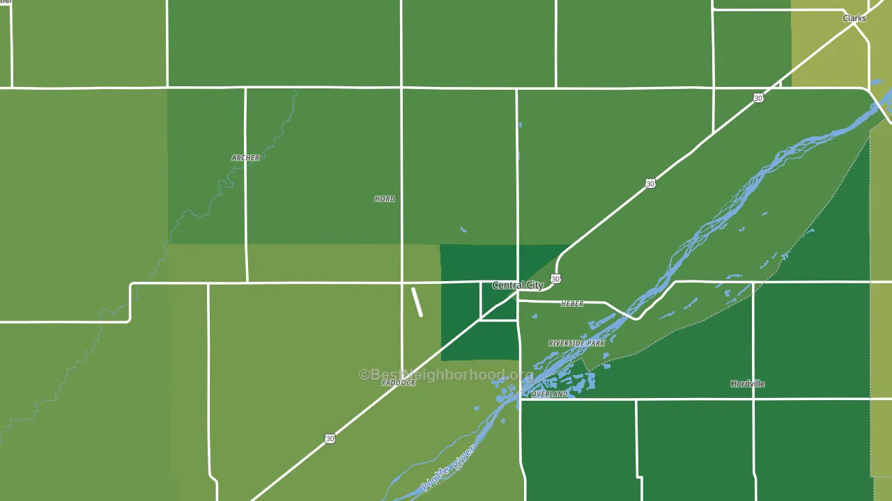 Merrick County, NE block-group voter-turnout map
