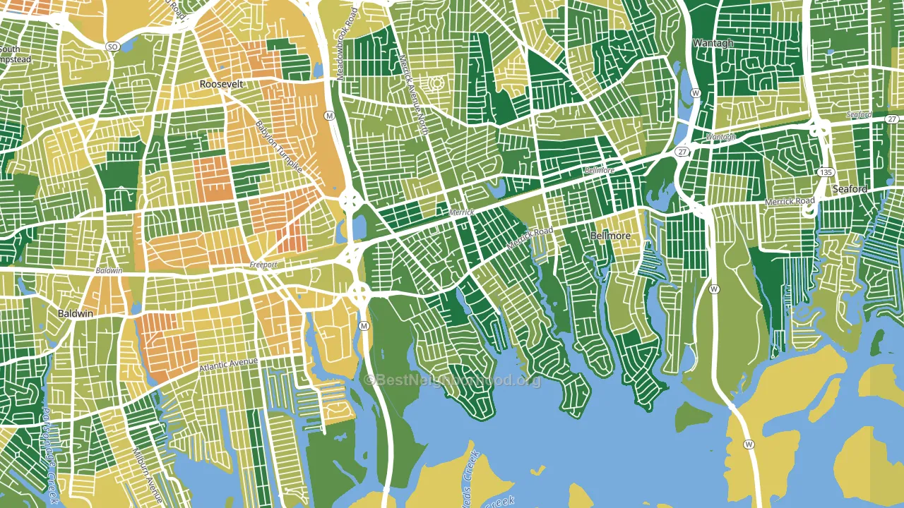 Merrick, NY block-group voter-turnout map
