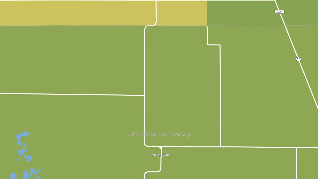 Merricourt, ND block-group voter-turnout map