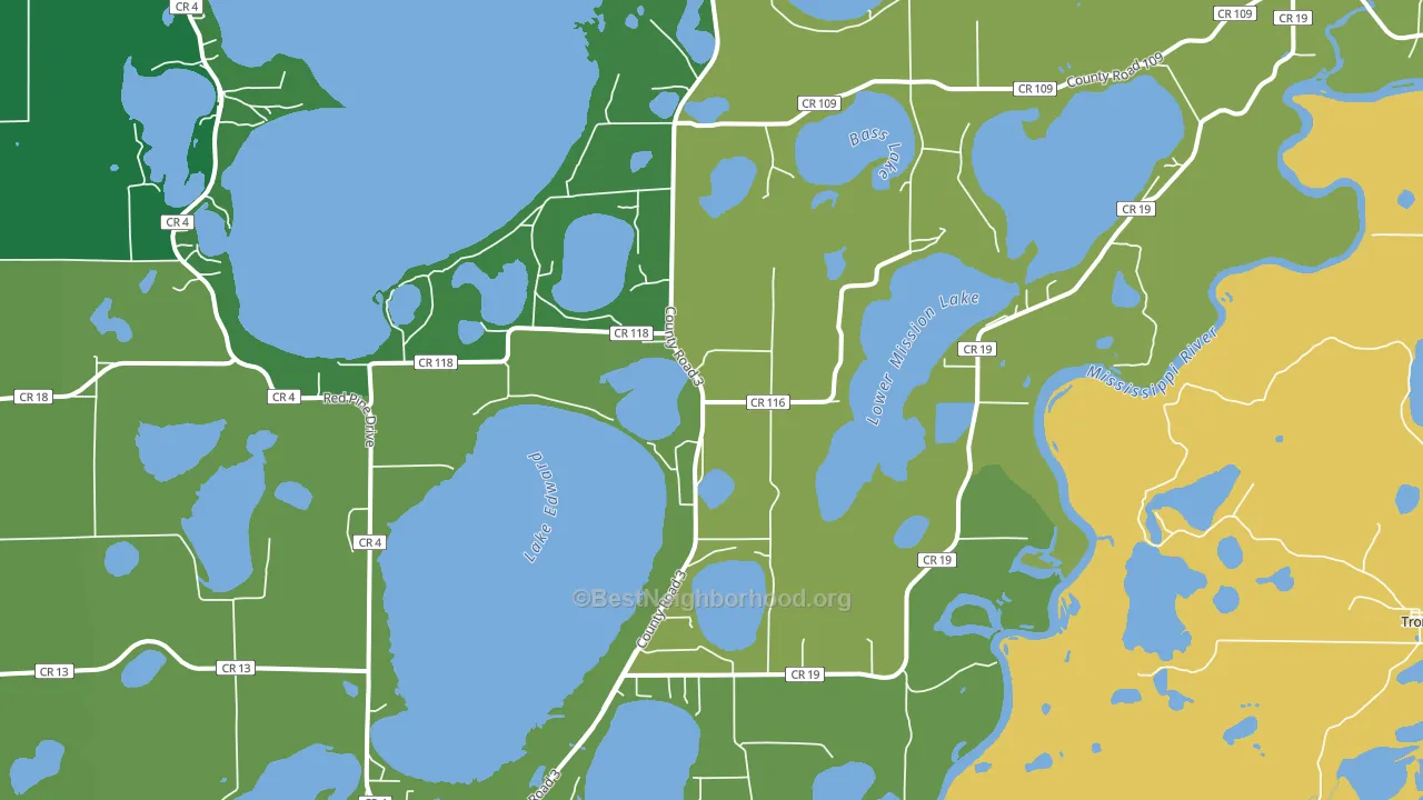 Merrifield, MN block-group voter-turnout map