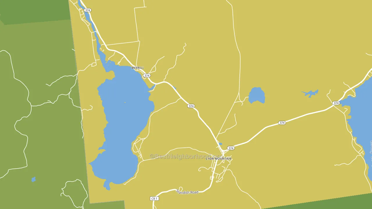 Merrill, NY block-group voter-turnout map