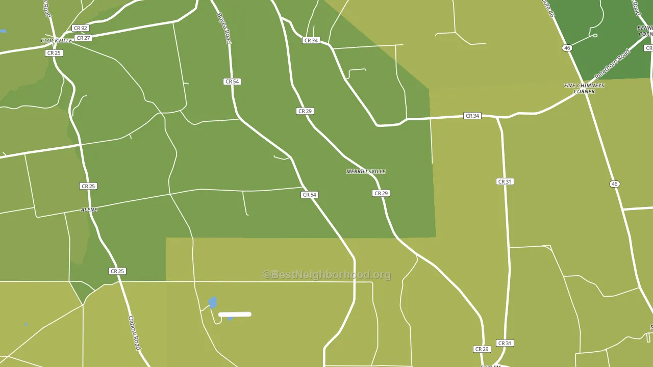 Merrillsville, NY block-group voter-turnout map