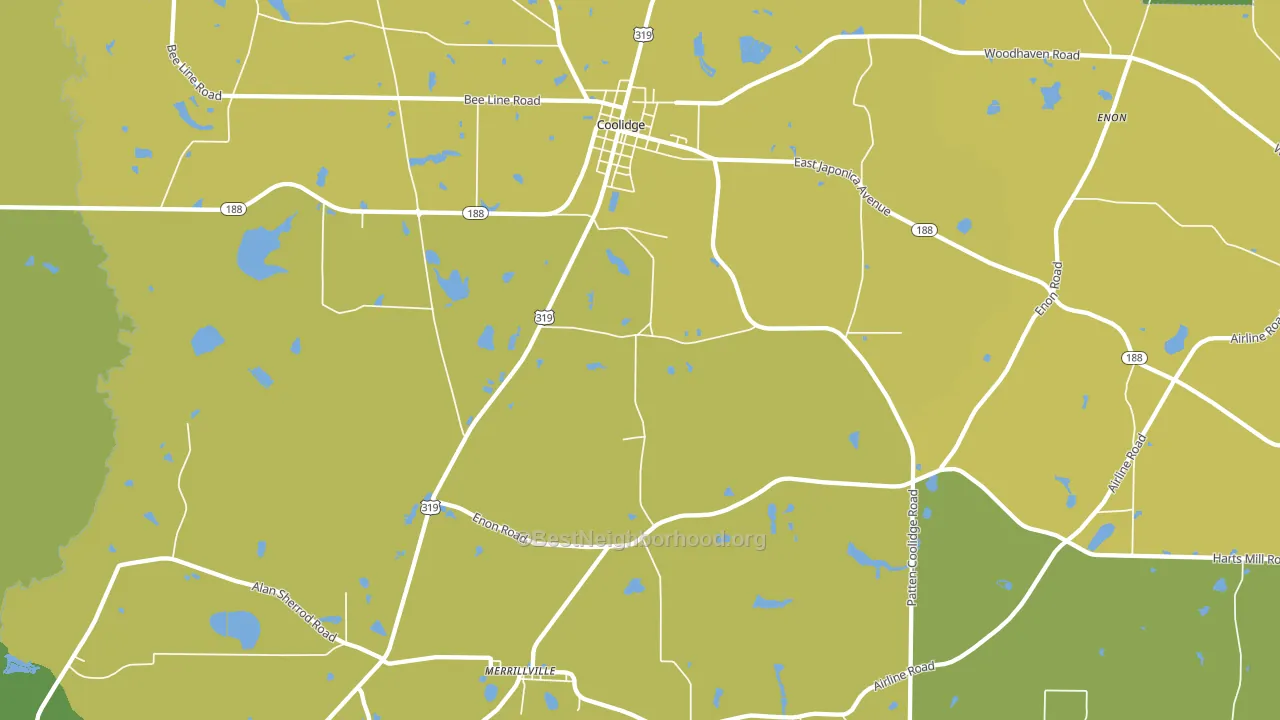 Merrillville, GA block-group voter-turnout map