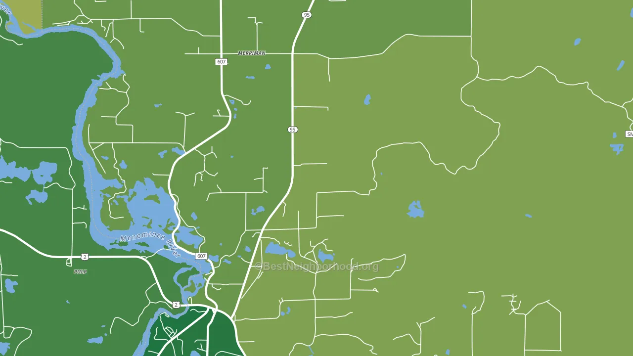 Merriman, MI block-group voter-turnout map