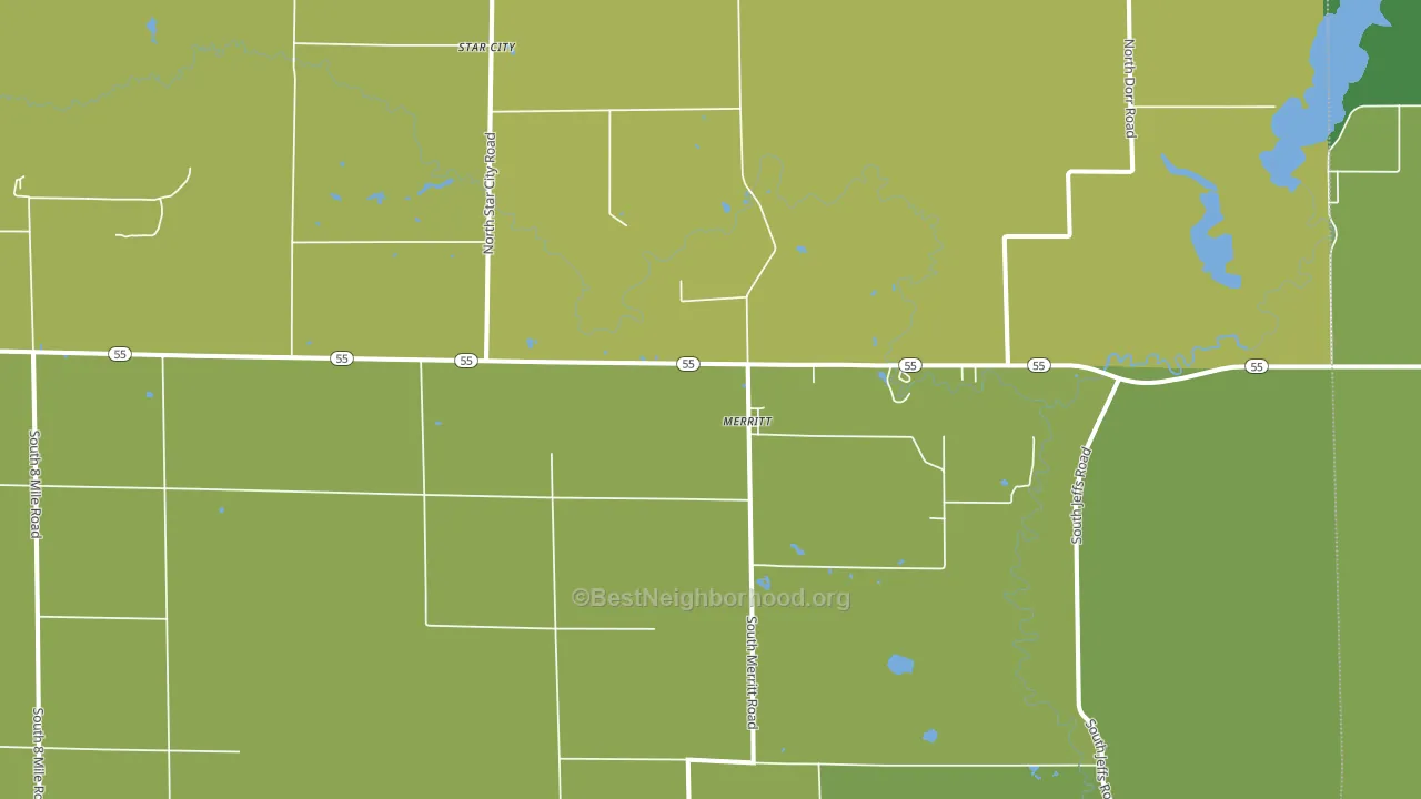 Merritt, MI block-group voter-turnout map