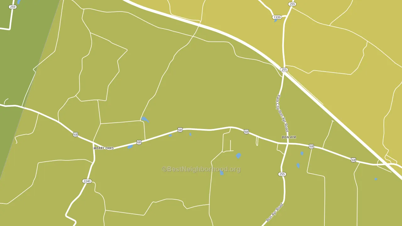 Merry Oaks, KY block-group voter-turnout map