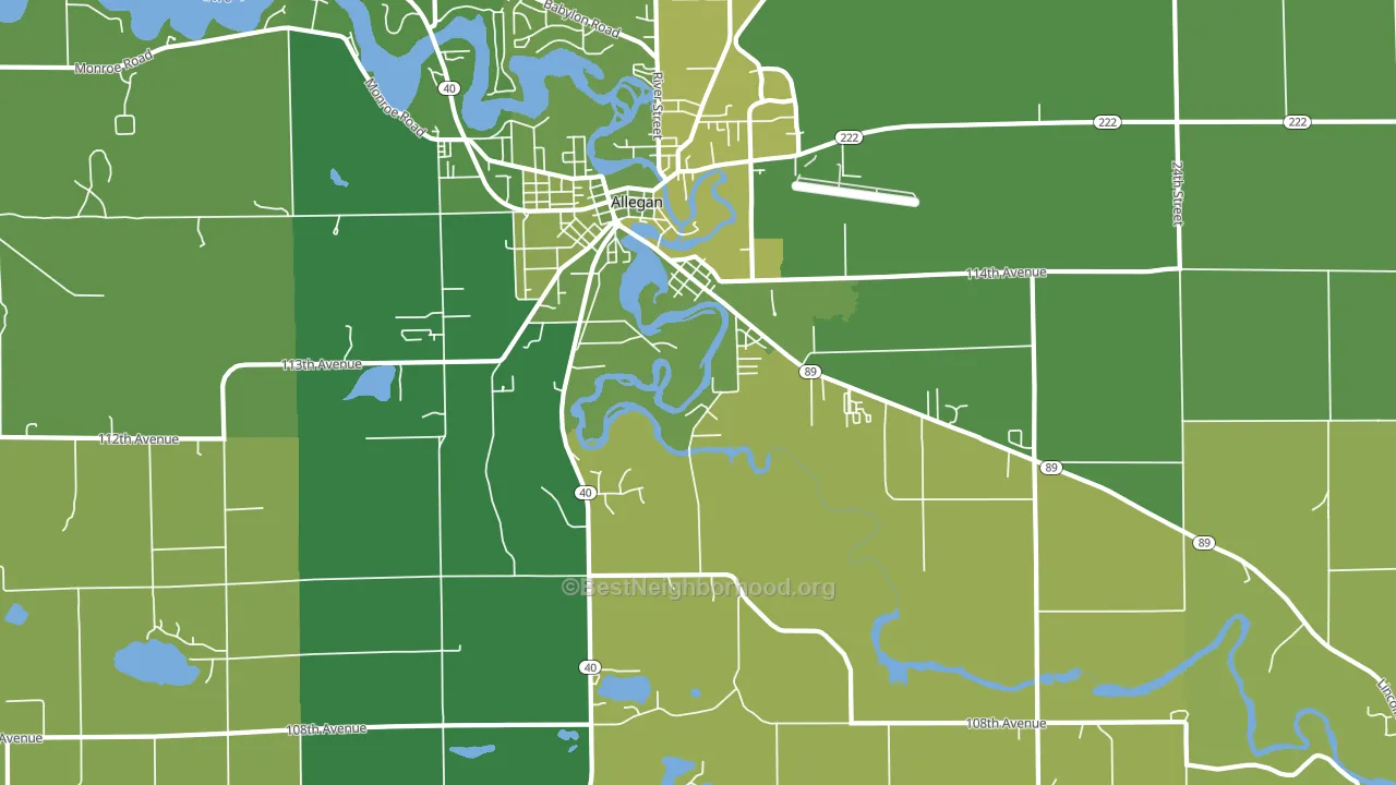 Merson, MI block-group voter-turnout map