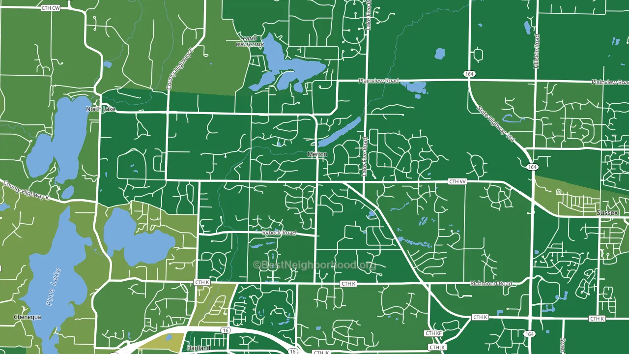 Merton, WI block-group voter-turnout map