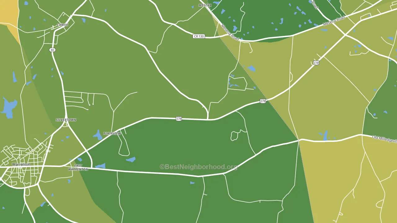 Mesena, GA block-group voter-turnout map