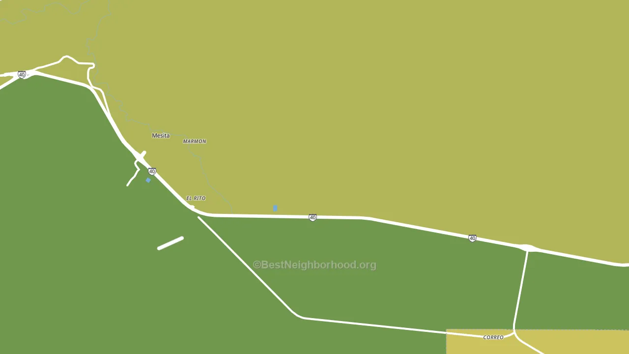 Mesita, NM block-group voter-turnout map