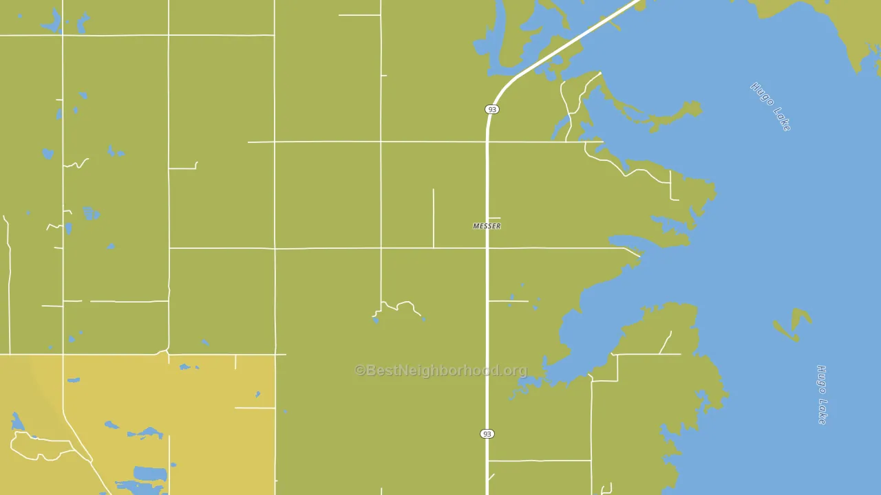Messer, OK block-group voter-turnout map