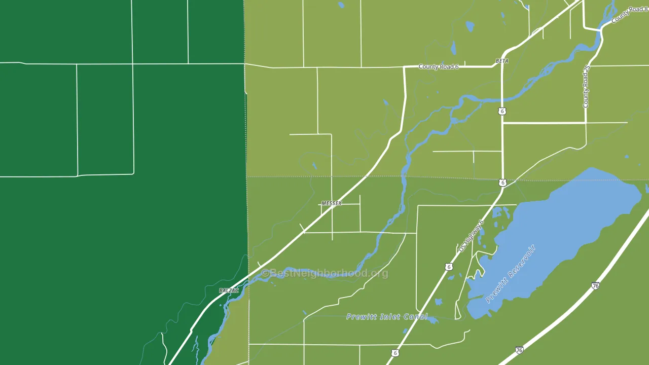 Messex, CO block-group voter-turnout map