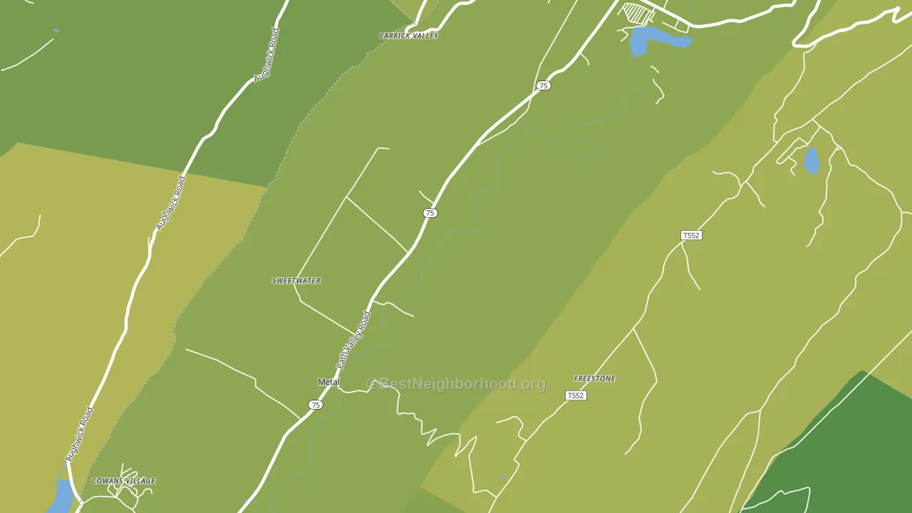 Metal, PA block-group voter-turnout map