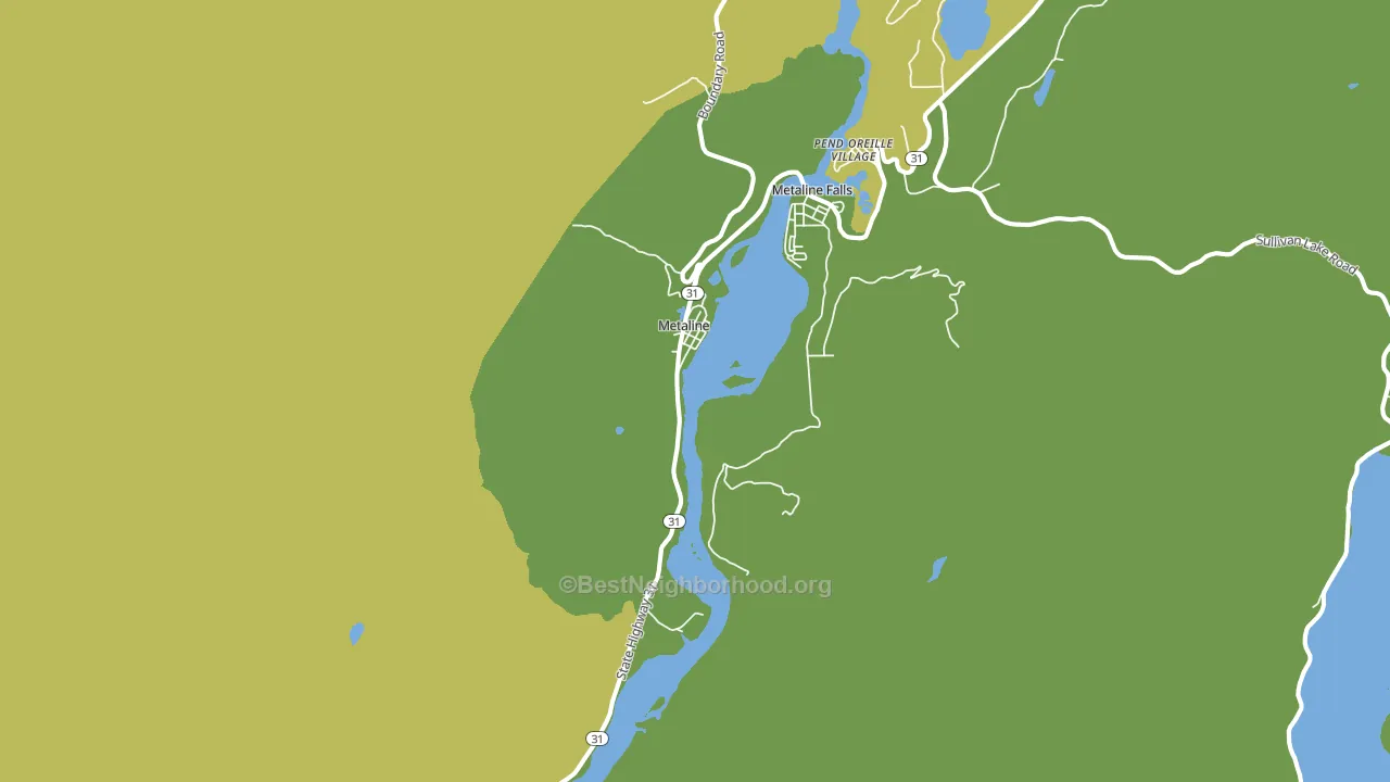 Metaline, WA block-group voter-turnout map