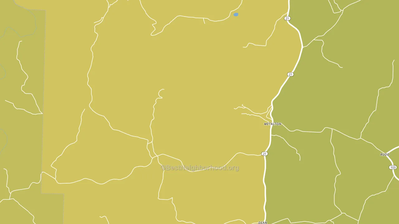 Metalton, AR block-group voter-turnout map