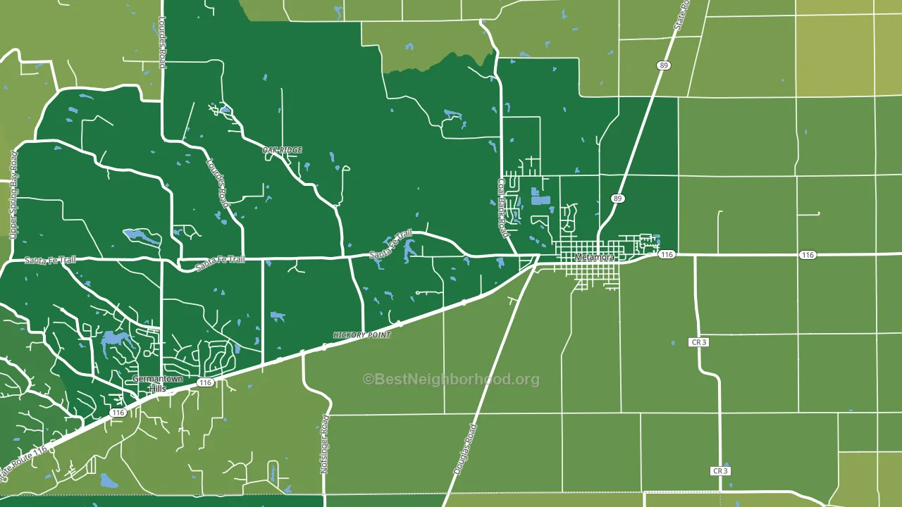Metamora, IL block-group voter-turnout map