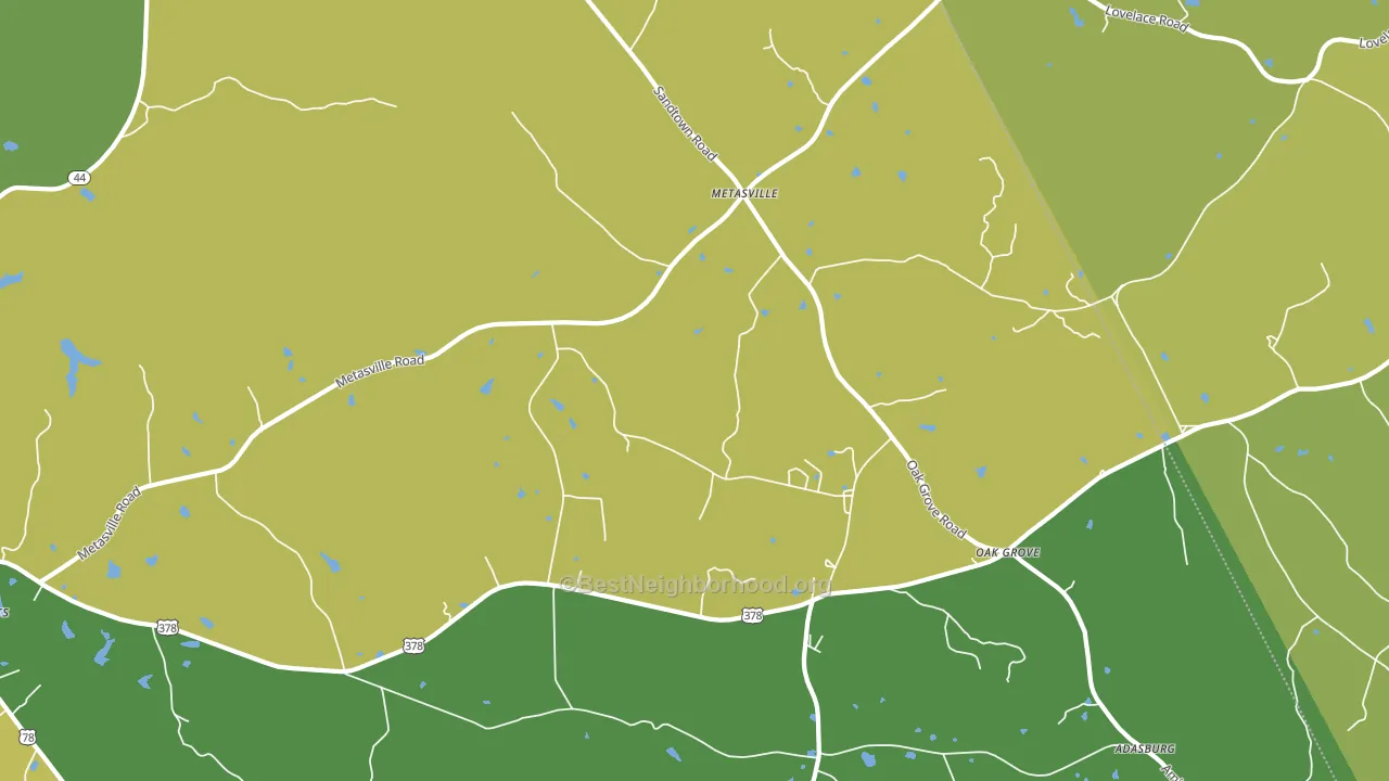 Metasville, GA block-group voter-turnout map