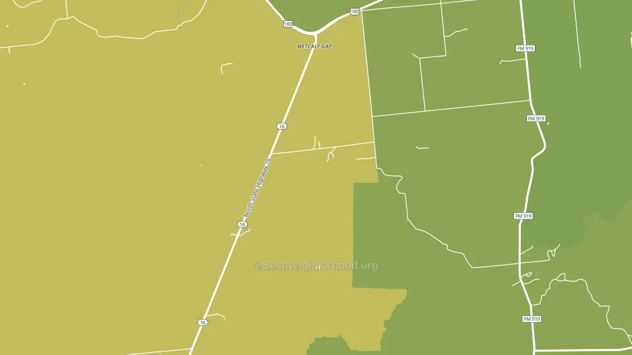 Metcalf Gap, TX block-group voter-turnout map