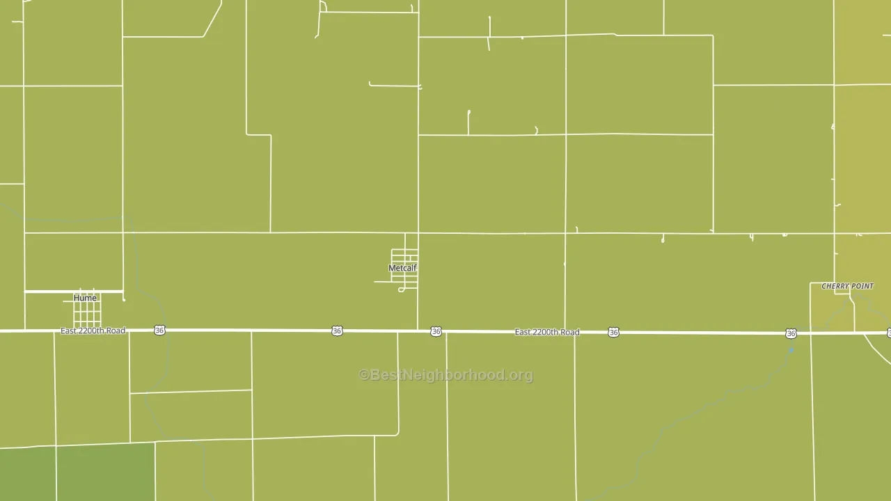 Metcalf, IL block-group voter-turnout map