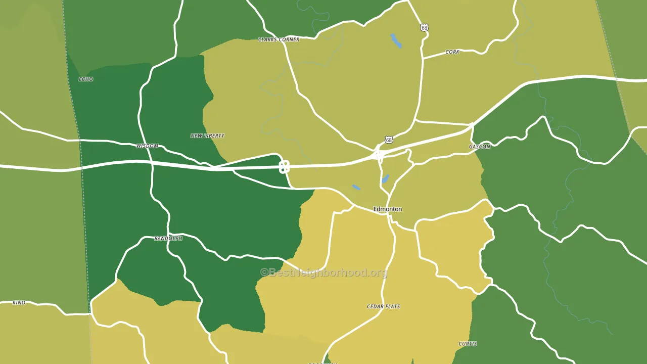 Metcalfe County, KY block-group voter-turnout map