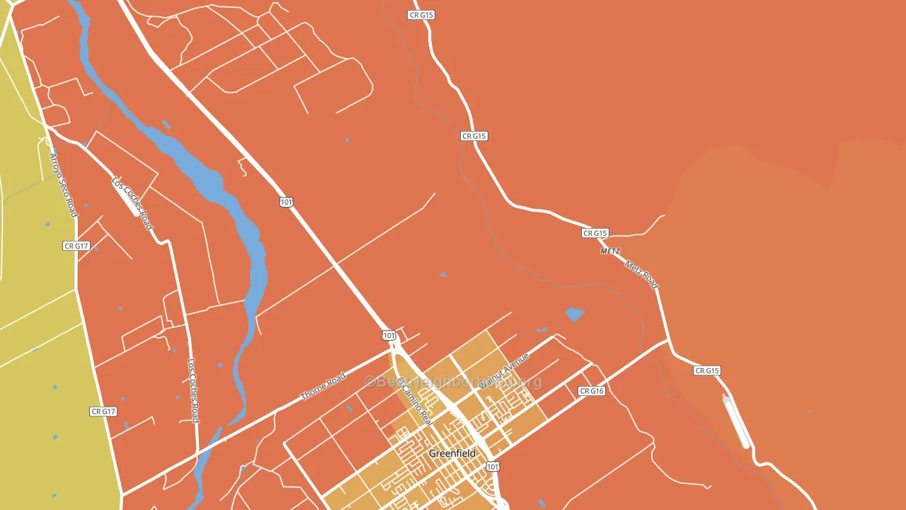 Metz, CA block-group voter-turnout map