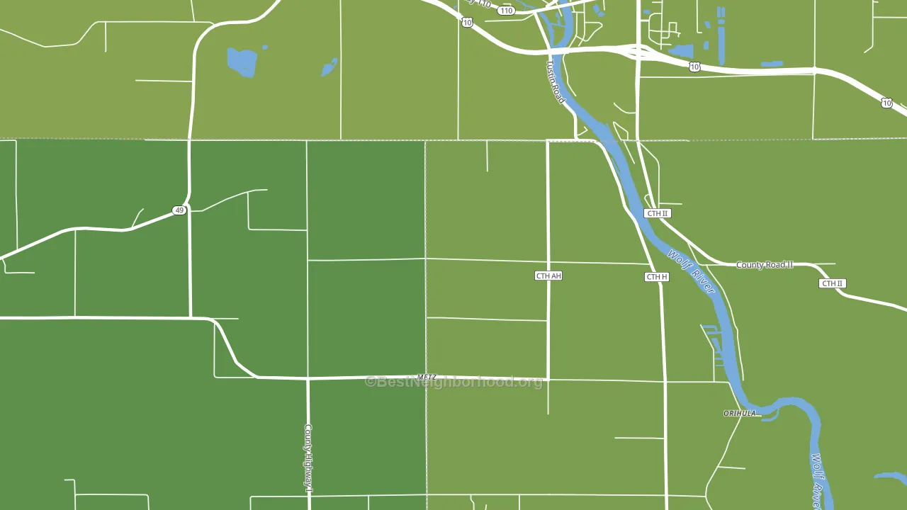 Metz, WI block-group voter-turnout map