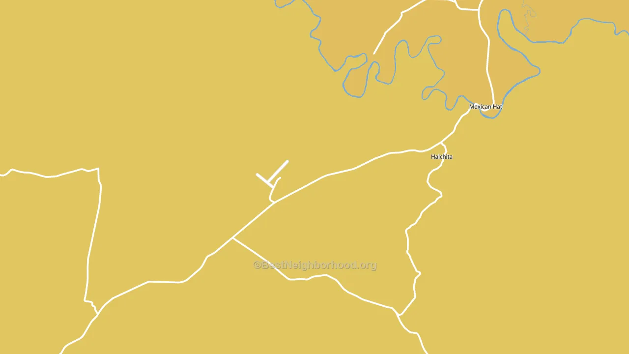 Mexican Hat, UT block-group voter-turnout map