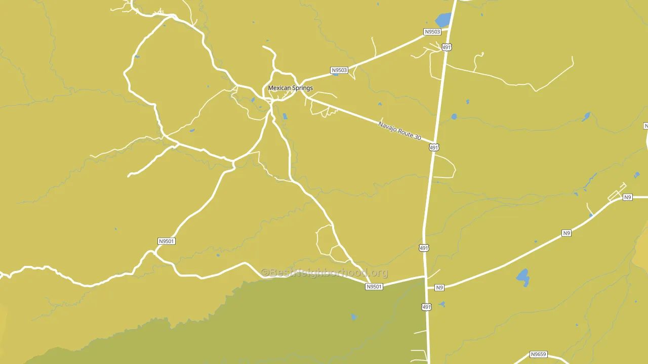 Mexican Springs, NM block-group voter-turnout map