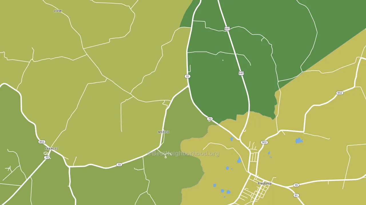 Mexico, KY block-group voter-turnout map