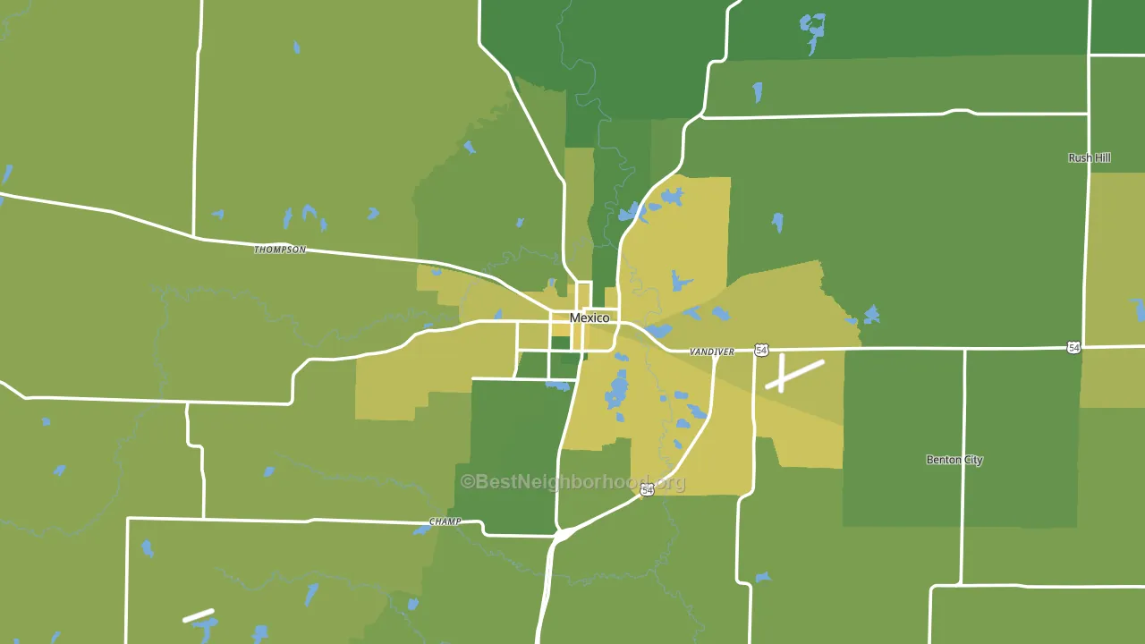 Mexico, MO block-group voter-turnout map