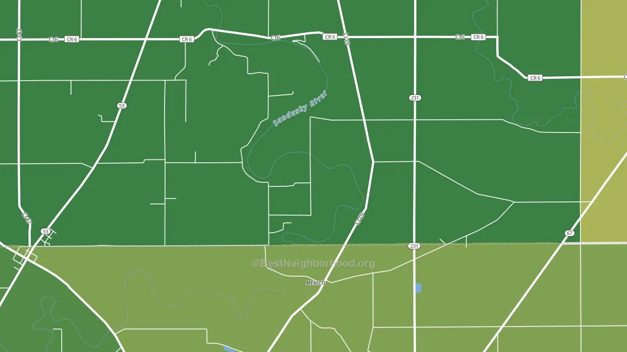 Mexico, OH block-group voter-turnout map