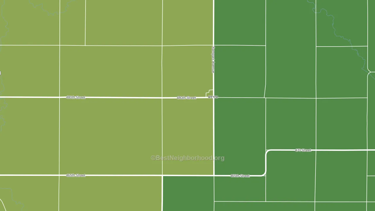 Meyer, IA block-group voter-turnout map