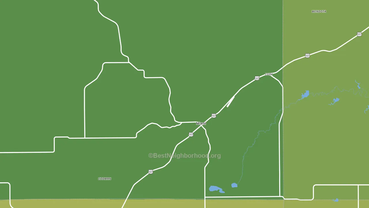 Miami, TX block-group voter-turnout map