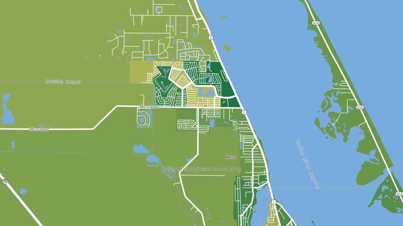 Micco, FL block-group voter-turnout map