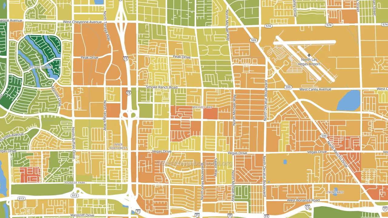 Michael Way, Las Vegas, NV block-group voter-turnout map
