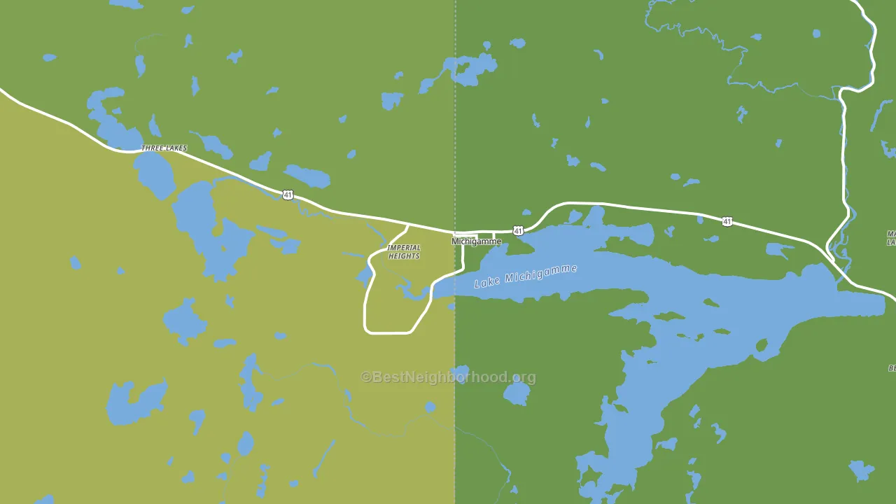 Michigamme, MI block-group voter-turnout map