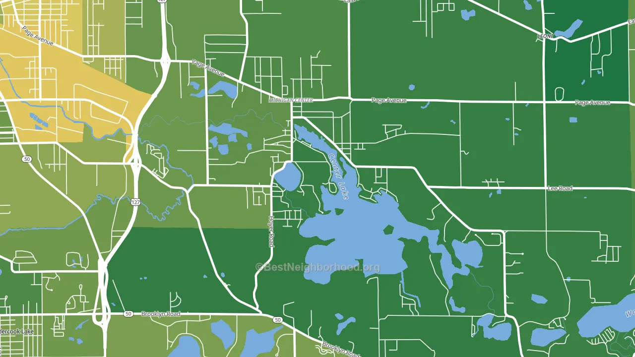 Michigan Center, MI block-group voter-turnout map