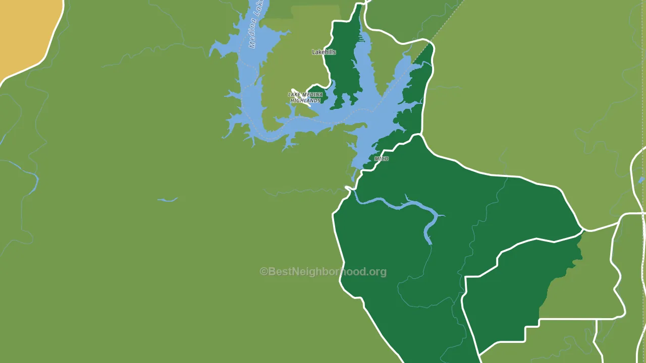 Mico, TX block-group voter-turnout map
