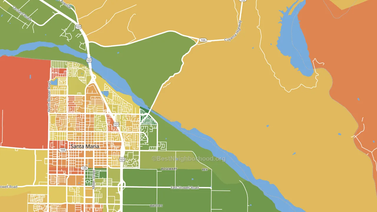 Midco, CA block-group voter-turnout map