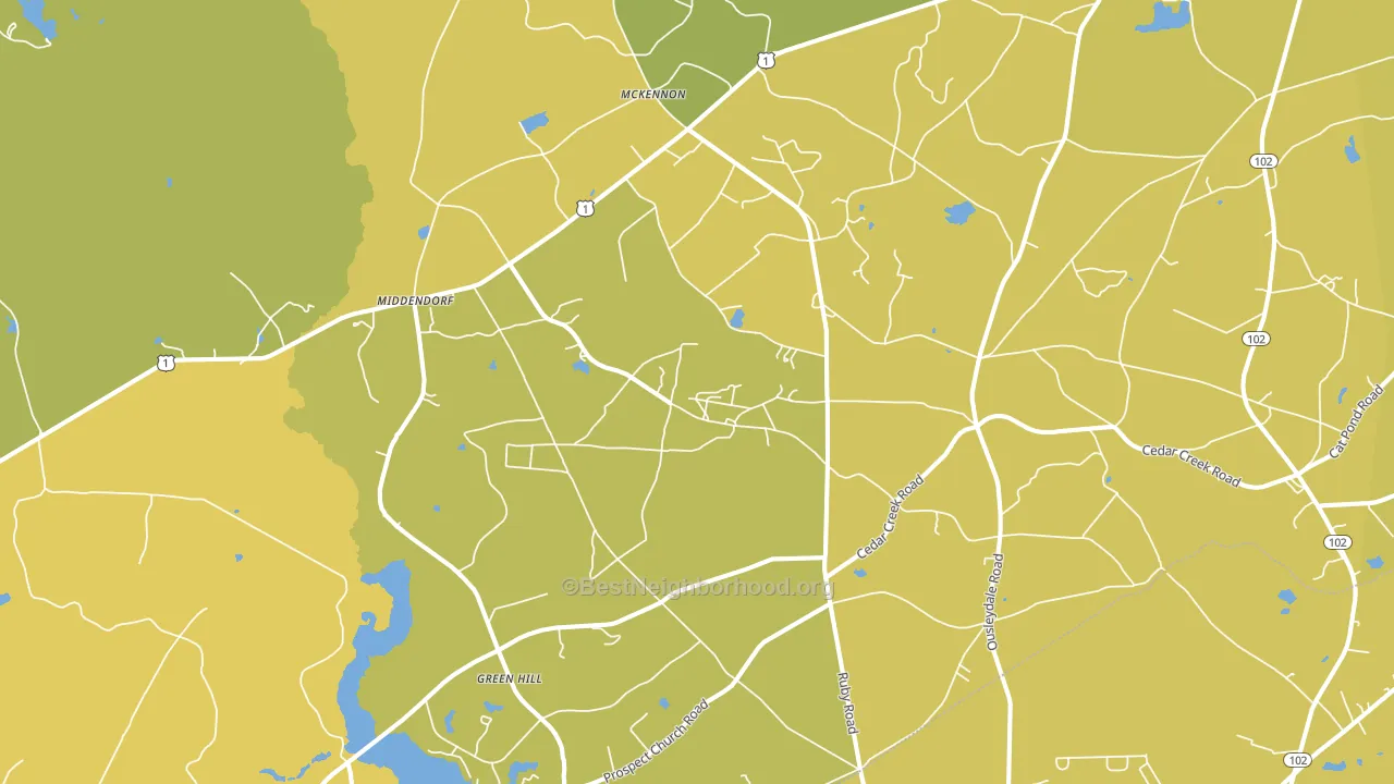 Middendorf, SC block-group voter-turnout map