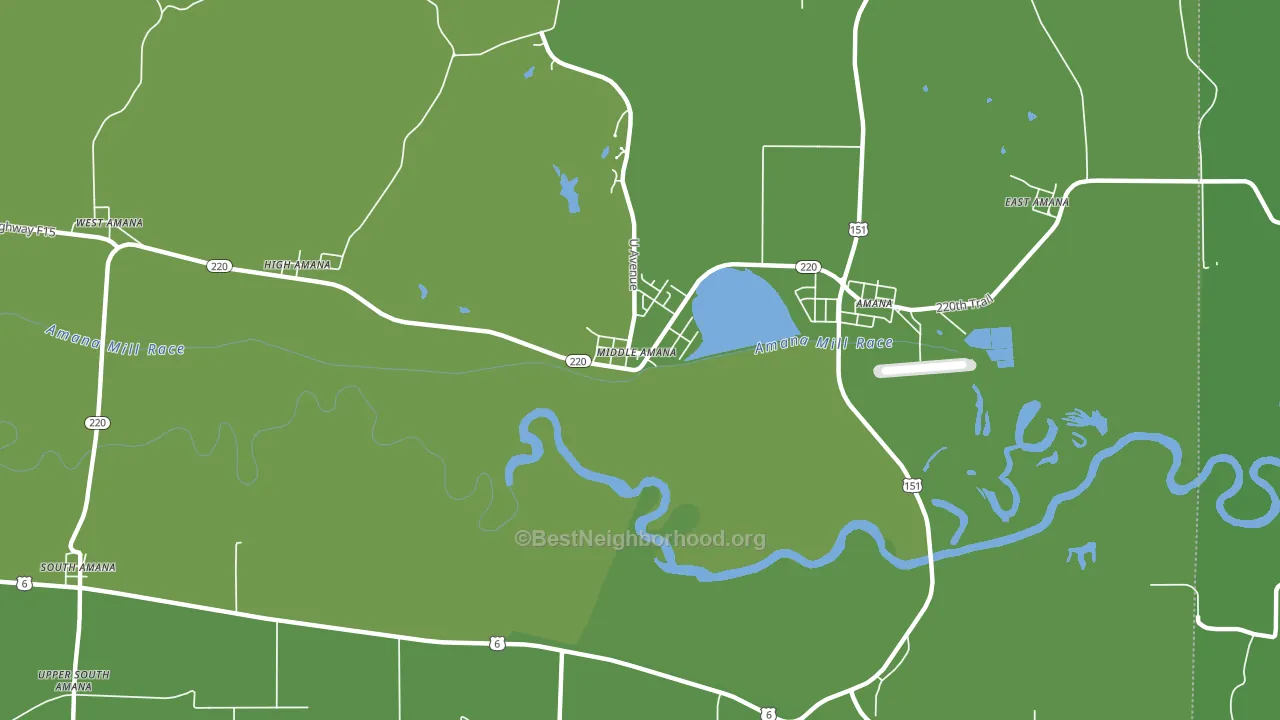 Middle Amana, IA block-group voter-turnout map