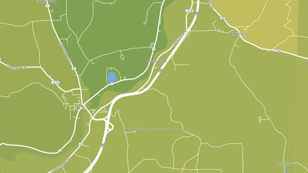Middle Bridge, NY block-group voter-turnout map
