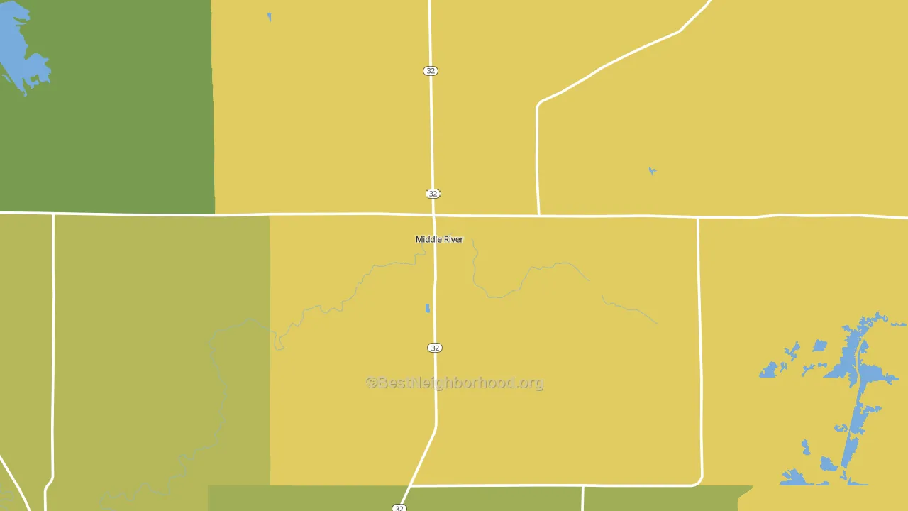 Middle River, MN block-group voter-turnout map
